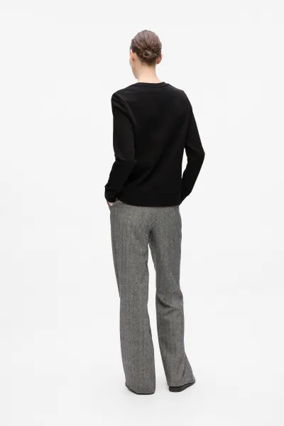 Mikina Karl Lagerfeld Signature Sequins Sweatshirt Black