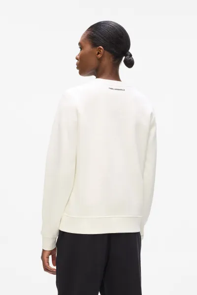 Mikina Karl Lagerfeld Ikon Sketch C Sweatshirt Cannoli Cream