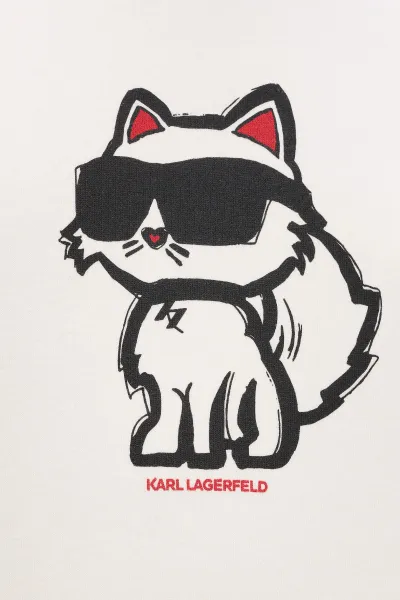 Mikina Karl Lagerfeld Ikon Sketch C Sweatshirt Cannoli Cream