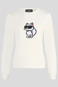 Mikina Karl Lagerfeld Ikon Sketch C Sweatshirt Cannoli Cream