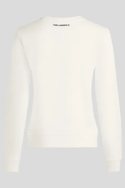 Mikina Karl Lagerfeld Ikon Sketch C Sweatshirt Cannoli Cream