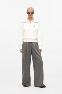 Mikina Karl Lagerfeld Paris Sketch Eiffel Half Zip Cannoli Cream