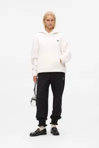 Mikina Karl Lagerfeld Ikon Patch Teddy Hoodie Cannoli Cream