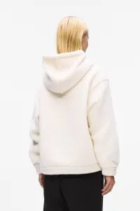 Mikina Karl Lagerfeld Ikon Patch Teddy Hoodie Cannoli Cream