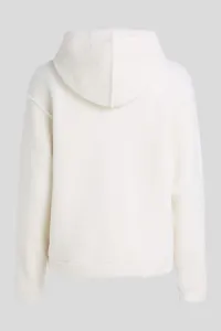 Mikina Karl Lagerfeld Ikon Patch Teddy Hoodie Cannoli Cream