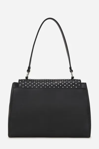 Kabelka Karl Lagerfeld Ikon/K Top Handle Studs Black Embellishment