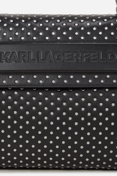 Kabelka Karl Lagerfeld Ikon/K Top Handle Studs Black Embellishment
