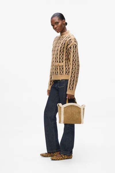 Kabelka Karl Lagerfeld K/Circle Sm Tote Shearling Caramel
