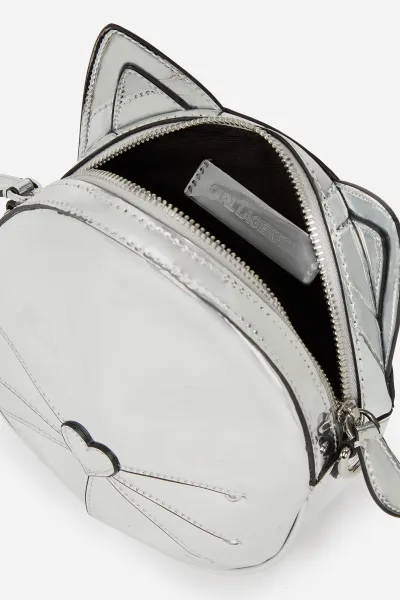 Kabelka Karl Lagerfeld Ikon Le Chat Bag Silver