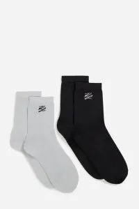 Ponožky Karl Lagerfeld Autograph Lurex 2 Socks 2P Black/White