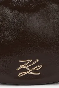 Kabelka Karl Lagerfeld K/Autograph Moonbag Naplak Tobacco