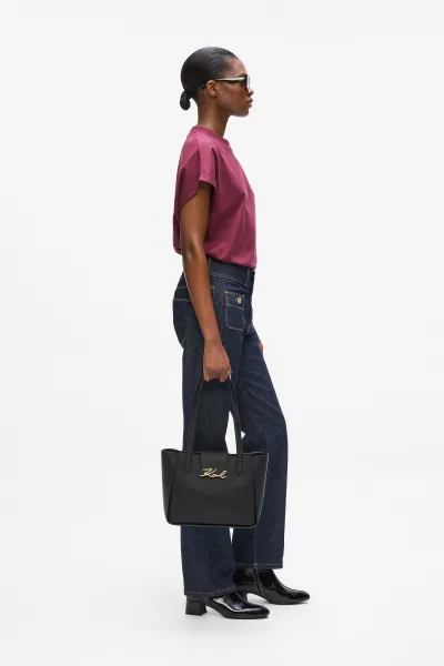 Kabelka Karl Lagerfeld K/Signature Sm Tote Black/Gold