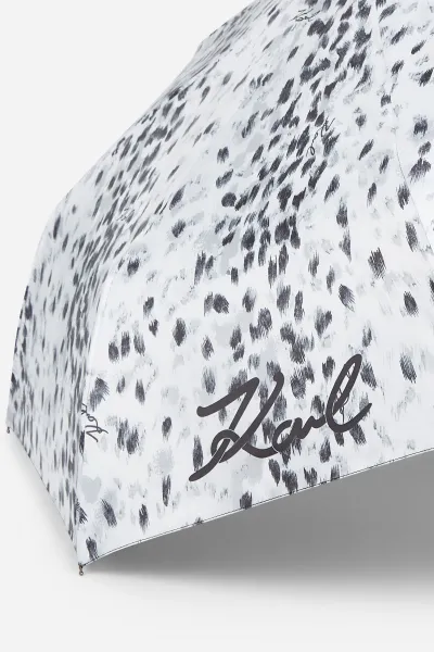 Dáždnik Karl Lagerfeld K/Signature Leopard Sm Umbrell Aop Karl Snow Leopard