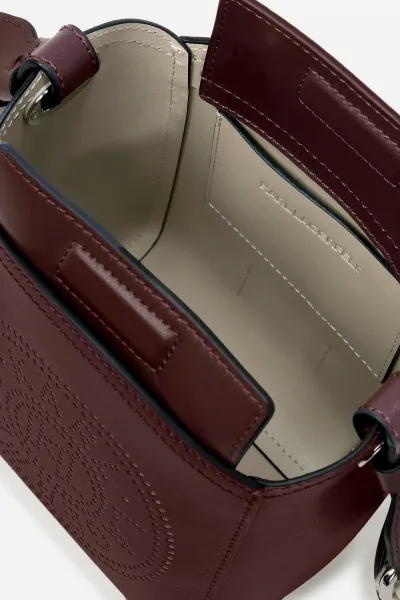 Kabelka Karl Lagerfeld K/Circle Sm Bucket Perforated Windsor Burgundy