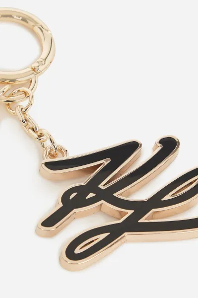 Kľúčenka Karl Lagerfeld K/Autograph Enamel Keychain Black/Gold