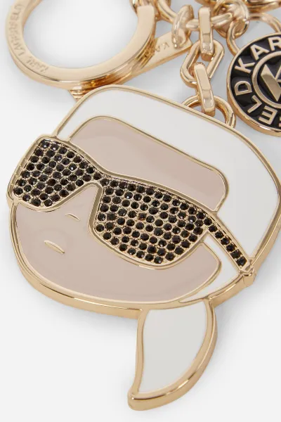 Kľúčenka Karl Lagerfeld Ikon Rhinestones Keychain Gold