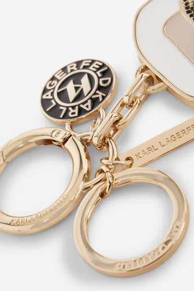 Kľúčenka Karl Lagerfeld Ikon Rhinestones Keychain Gold