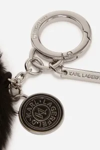 Kľúčenka Karl Lagerfeld K/Circle Faux Fur Keychain Black