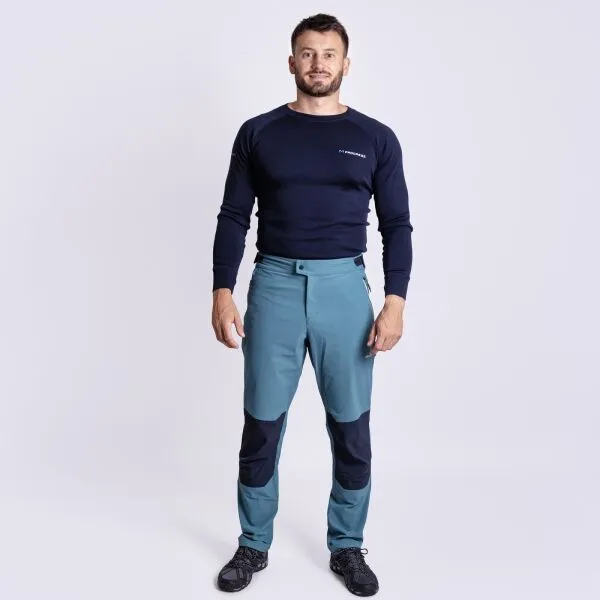 PROGRESS PROTREK MAN Pánske outdoorové nohavice s merinom, svetlomodrá, veľkosť
