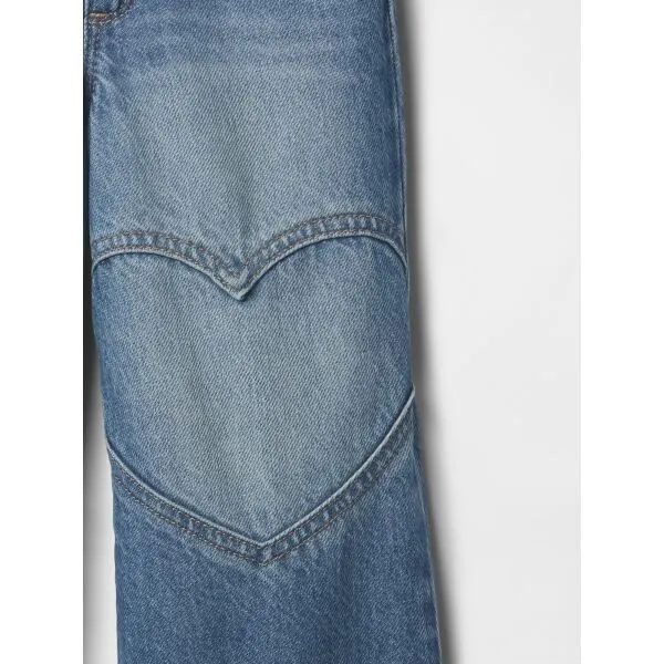 GAP V-WIDE LEG HEARTS Detské džínsy, modrá, veľkosť
