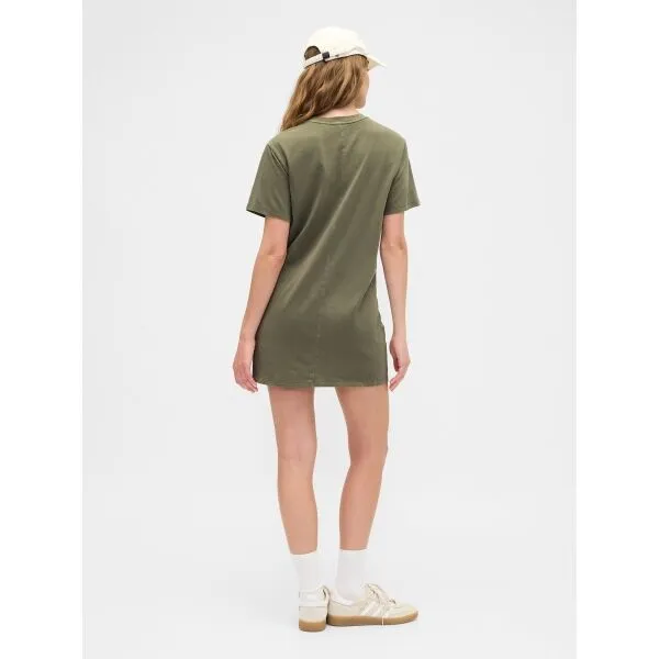 GAP V-FRCH LOGO TEE DRESS Dámske šaty, khaki, veľkosť