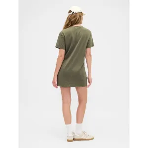 GAP V-FRCH LOGO TEE DRESS Dámske šaty, khaki, veľkosť