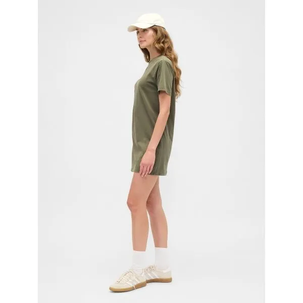 GAP V-FRCH LOGO TEE DRESS Dámske šaty, khaki, veľkosť