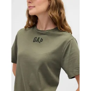 GAP V-FRCH LOGO TEE DRESS Dámske šaty, khaki, veľkosť