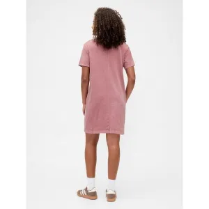 GAP V-FRCH LOGO TEE DRESS Dámske šaty, ružová, veľkosť