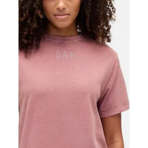 GAP V-FRCH LOGO TEE DRESS Dámske šaty, ružová, veľkosť