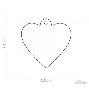 MF SMALL HEART GLITTER GOLD 2,8x2,5cm gravírovateľný prívesok