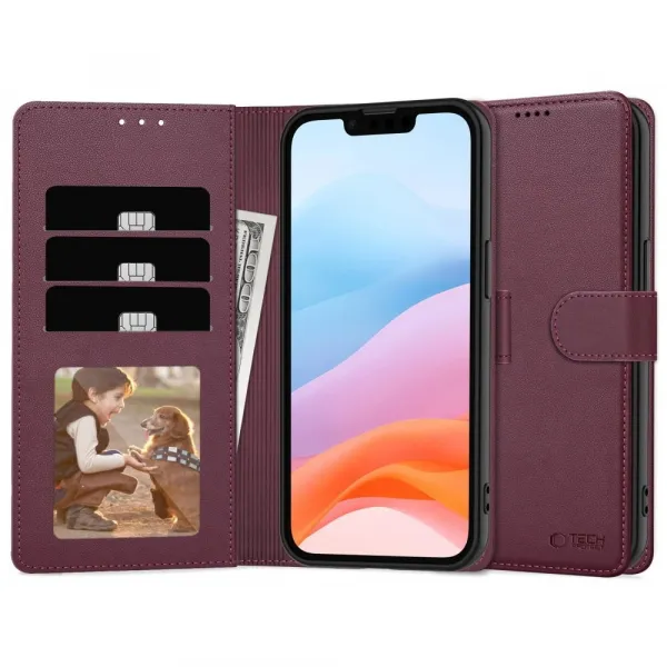 Tech-Protect Wallet knižkové puzdro na Samsung Galaxy A26 5G / A17 4G / 5G, bordové