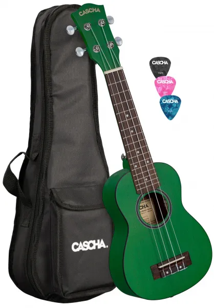 Cascha HH 2265L Soprano Mahogany LH Green