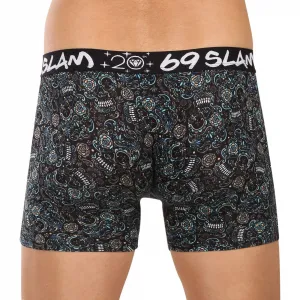 Pánske boxerky 69SLAM Gilbert fit bamboo SKULLER (MPBSUR-BB) M, trenky