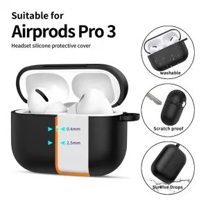 Tech-Protect Silikónové puzdro, Apple AirPods Pro 3, čierne