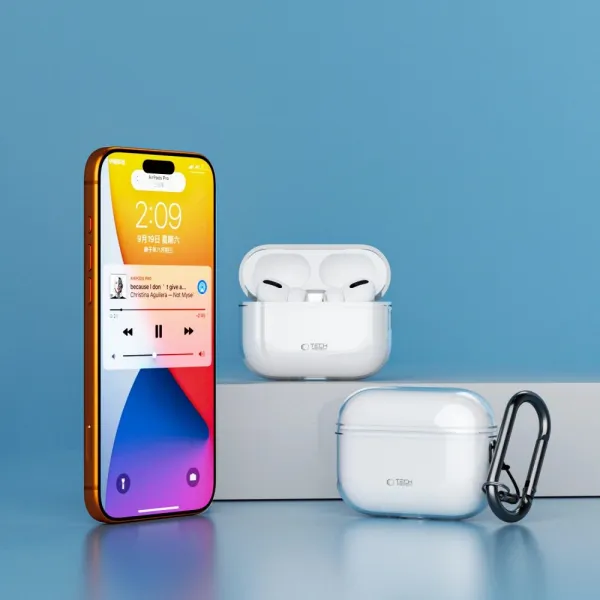 Tech-Protect FlexAir puzdro, Apple AirPods Pro 3, priehľadné