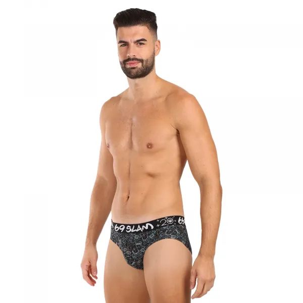 Pánske slipy 69SLAM Andreas hip bamboo SKULLER (MBFSUR-BB) M