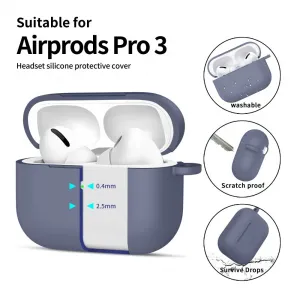 Tech-Protect Silikónové puzdro, Apple AirPods Pro 3, svetlo modré