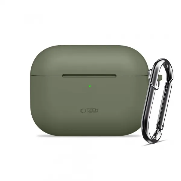 Tech-Protect Silikónové puzdro, Apple AirPods Pro 3, zelené
