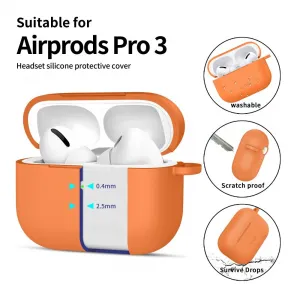 Tech-Protect Silikónové puzdro, Apple AirPods Pro 3, oranžové