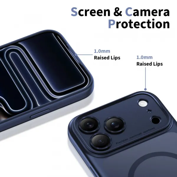 Tech-Protect MagPeak MagSafe CC kryt na iPhone 17 Pro, modrý