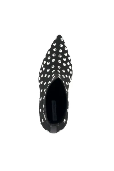 Členková Obuv Karl Lagerfeld Pandara Studs Knit Boot Black Knit Text W/Silver