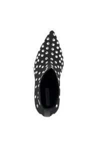 Členková Obuv Karl Lagerfeld Pandara Studs Knit Boot Black Knit Text W/Silver