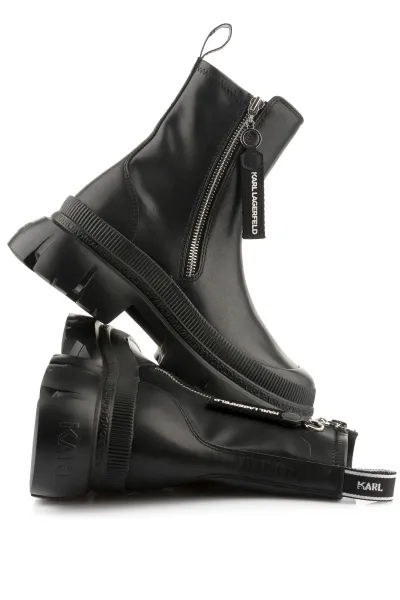 Členková Obuv Karl Lagerfeld Trekka Max Hi Ankle Zip Boot Black Lthr