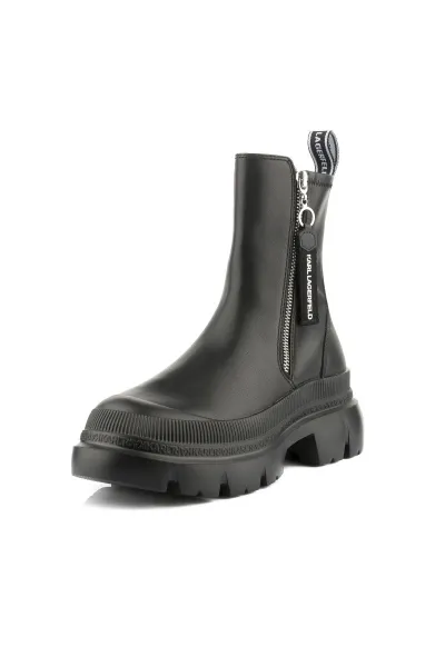Členková Obuv Karl Lagerfeld Trekka Max Hi Ankle Zip Boot Black Lthr