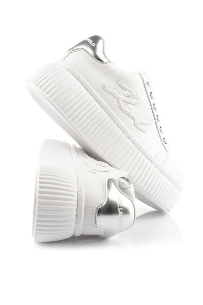 Tenisky Karl Lagerfeld Kreeper Lo Signia Embro Patch White Lthr W/Silver