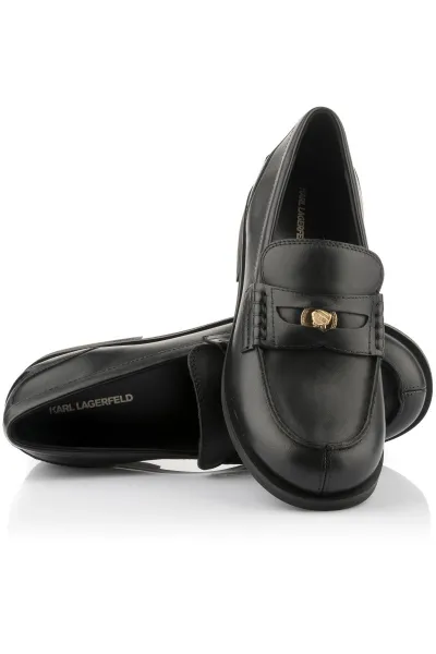 Mokasíny Karl Lagerfeld Mia Karl Penny Loafer Black Lthr