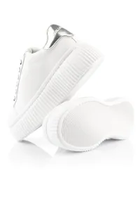 Tenisky Karl Lagerfeld Kreeper Lo Signia Embro Patch White Lthr W/Silver