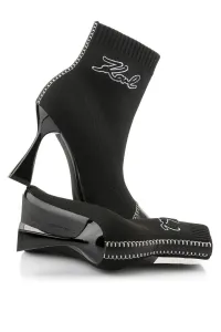 Členková Obuv Karl Lagerfeld Debut Ii Mix Knit Ankle Boot Black Knit Textile