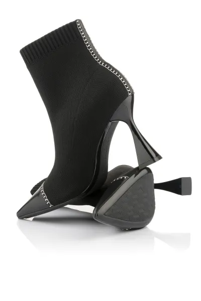 Členková Obuv Karl Lagerfeld Debut Ii Mix Knit Ankle Boot Black Knit Textile